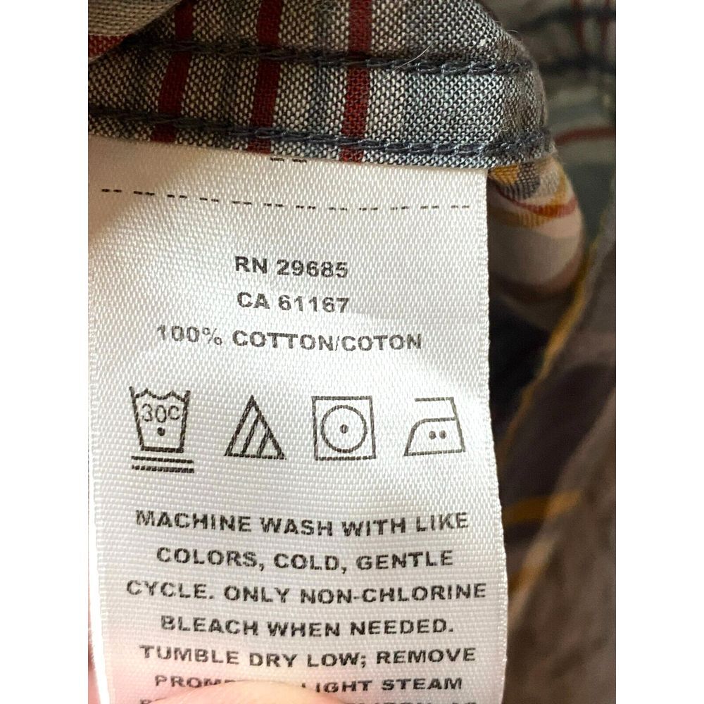 Pendleton Shirt‎ Adult Large Gray Gold Plaid Woolen Mills Button Up Casual Mens - Picture 4 of 8